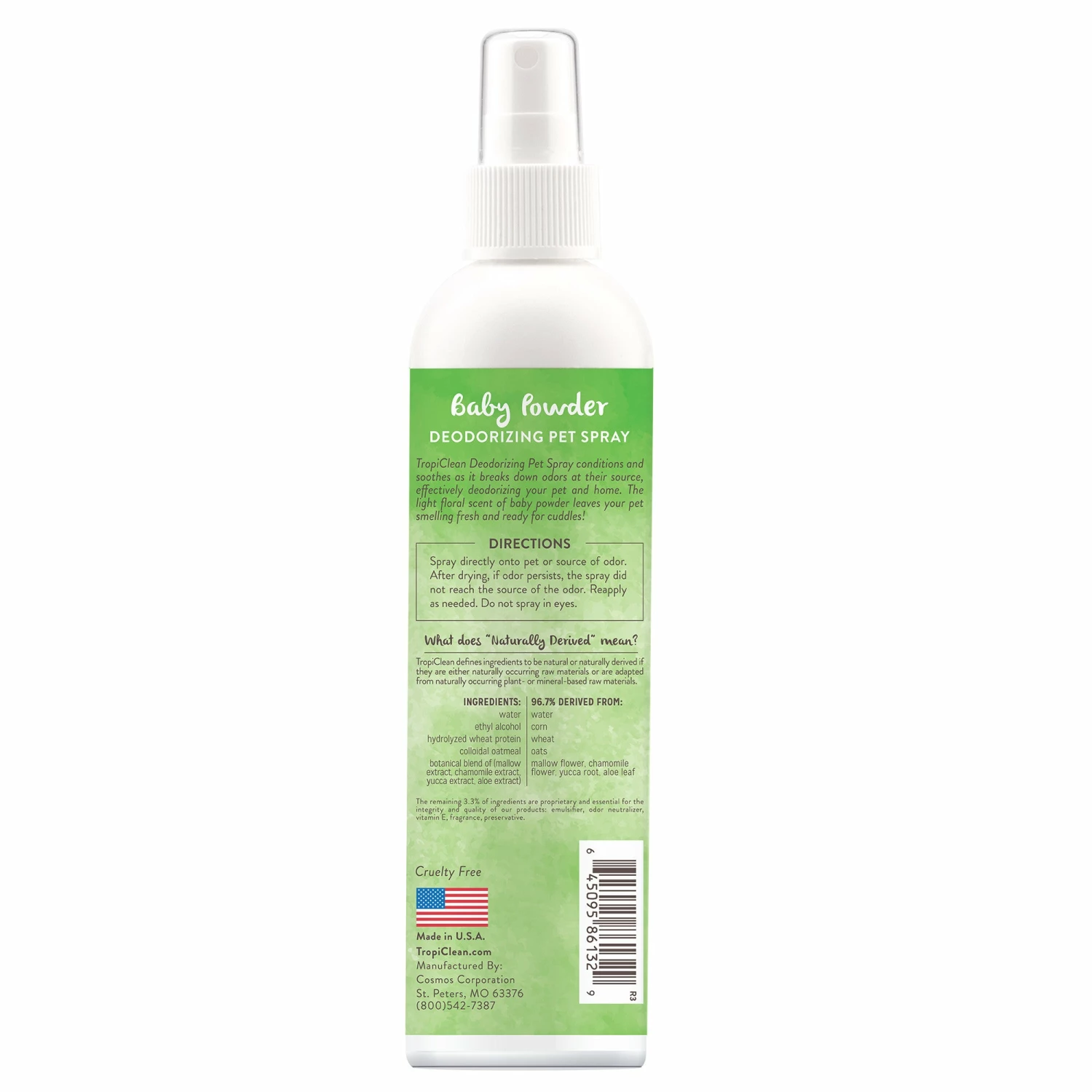 Tropiclean Baby Powder Deodorizing Pet Spray-8oz - Image 2